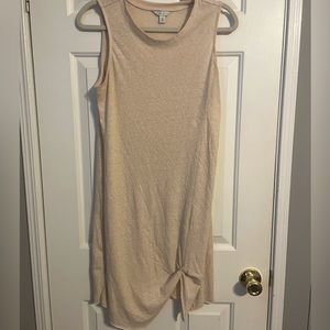 Tan midi tank top dress